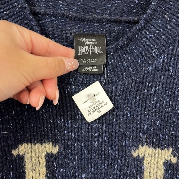 NEW The Wizarding World of Harry Potter Replica H For Harry Sweater Blue XS - Picture 3 of 6